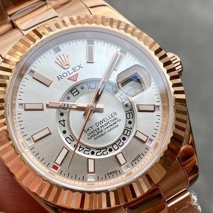 SKY-DWELLER ROSE GOLD 42 GREY DIAL