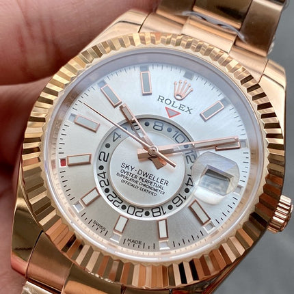 SKY-DWELLER ROSE GOLD 42 GREY DIAL
