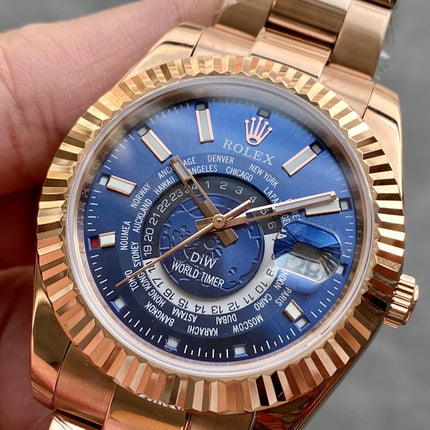 SKY-DWELLER ROSE GOLD 42 BLUE DIAL