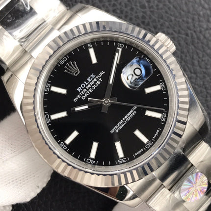 DATEJUST 41MM STAINLESS STEEL BLACK DIAL