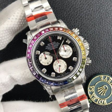 DAYTONA WHITE GOLD CUSTOM RAINBOW 116520