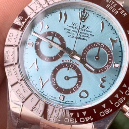 DAYTONA 116520 CUSTOM ICE BLUE CERAMIC ARABIC