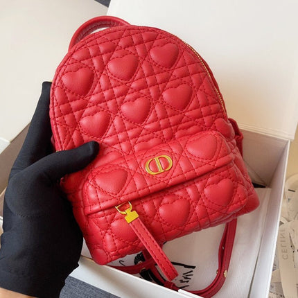SMALL BACKPACK RED CANNAGE LAMBSKIN