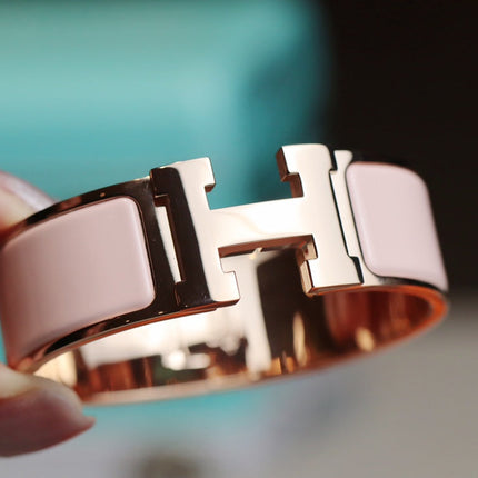 H BRACELET 18MM PINK GOLD