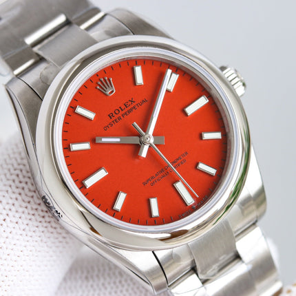 OYSTER PERPETUAL 31MM RED DIAL