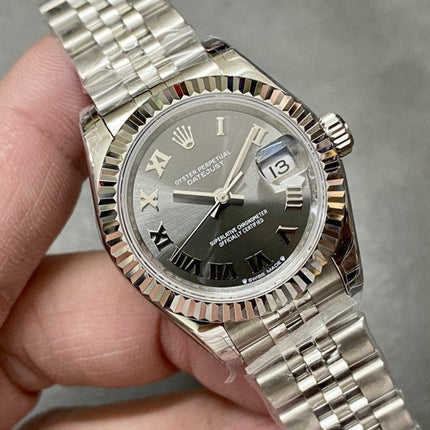 DATEJUST 28MM STAINLESS STEEL GREY DIAL