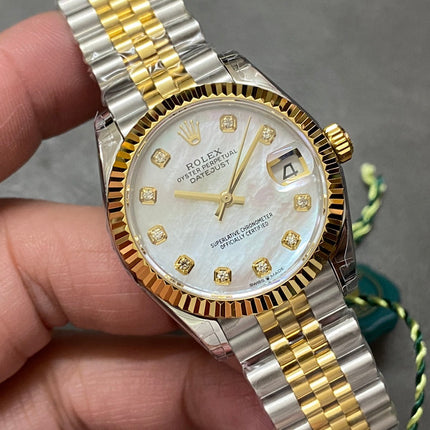 DATEJUST 31MM GOLD STEEL MOP DIAL