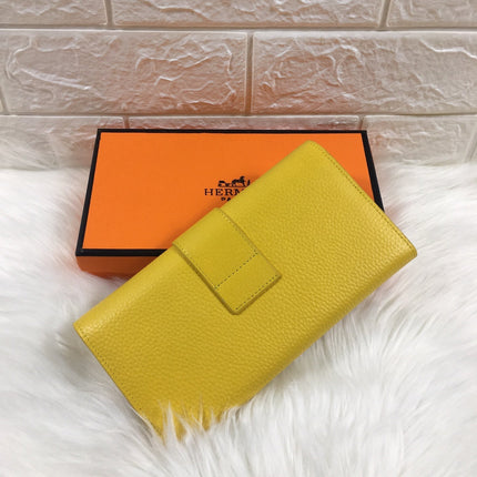 HM SNAP LOCK WALLET 19.5 LEMON GRAINED CALFSKIN
