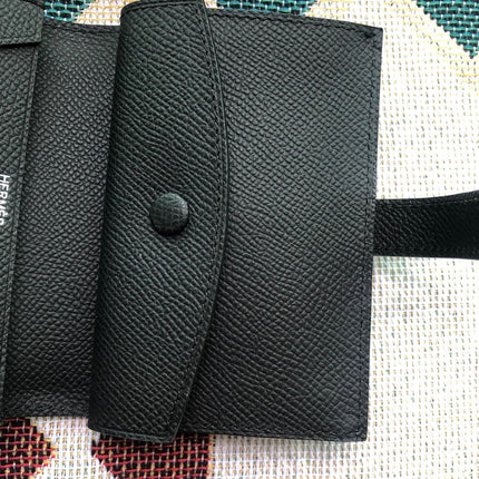 BEARN COMPACT WALLET 12 IN BLACK EPSOM LEATHER