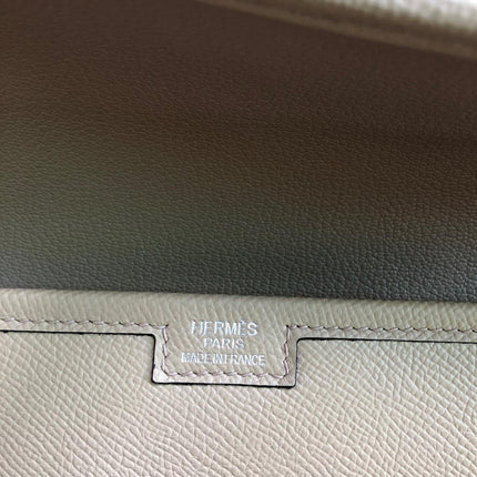 JIGE ELAN 29 CLUTCH IN ECRU TAN CALFSKIN