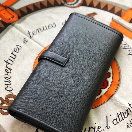 JIGE ELAN 29 CLUTCH IN BLACK CALFSKIN