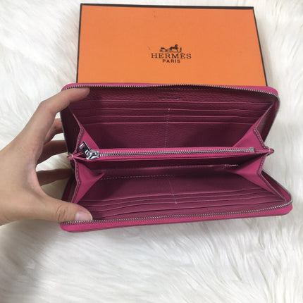 HM SILK'IN CLASSIC WALLET 20 BURGUNDY GRAINED CALFSKIN