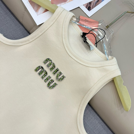 Miu Hand-beaded camisole