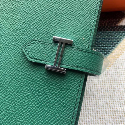 BEARN LONG 17 WALLET IN FOREST GREEN EPSOM LEATHER