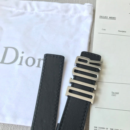 DIOR 26S BELT 30 MM IN BLACK CALFSKIN 638563