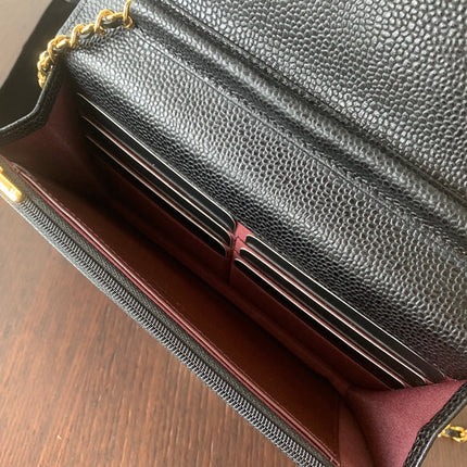 WOC 19CM BLACK CAVIAR GOLD HARDWARE