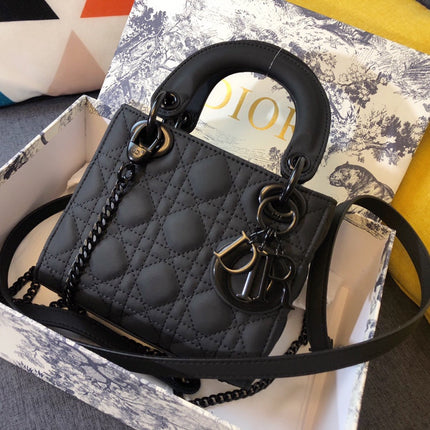 MINI LADY 17 BAG IN BLACK CALFSKIN