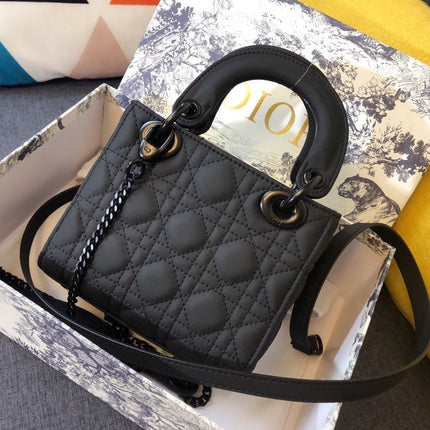 MINI LADY 17 BAG IN BLACK CALFSKIN