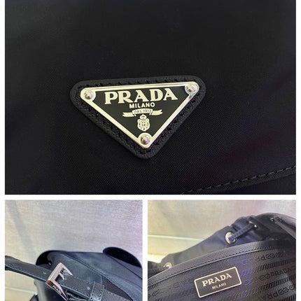 SMALL BACKPACK 28 IN BLACK PARACHUTE FABRIC
