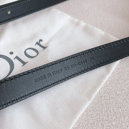 DIOR 25S BELT 20 MM IN BLACK CALFSKIN 613178