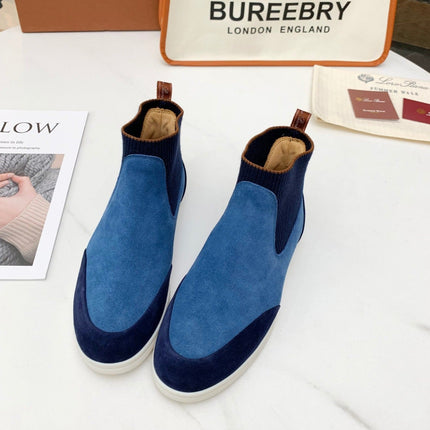 LP CHARMS ANKLE BOOTS LAPIS CASHMERE FABRIC