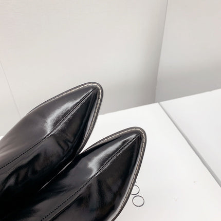 JIMMY CHOO 26S ANKLE BOOTS 55 MM IN BLACK  PATENT CALFSKIN
