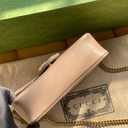 GG MARMONT MINI 16 BAG IN BEIGE CALFSKIN
