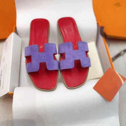 0ran Sandal Red/Violet Suede