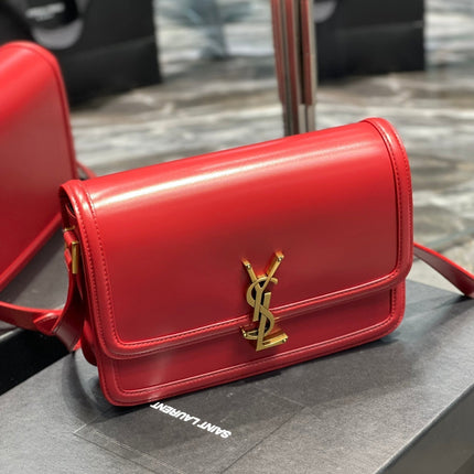 SOLFERINO MEDIUM 23 RED CALFSKIN GOLD HARDWARE