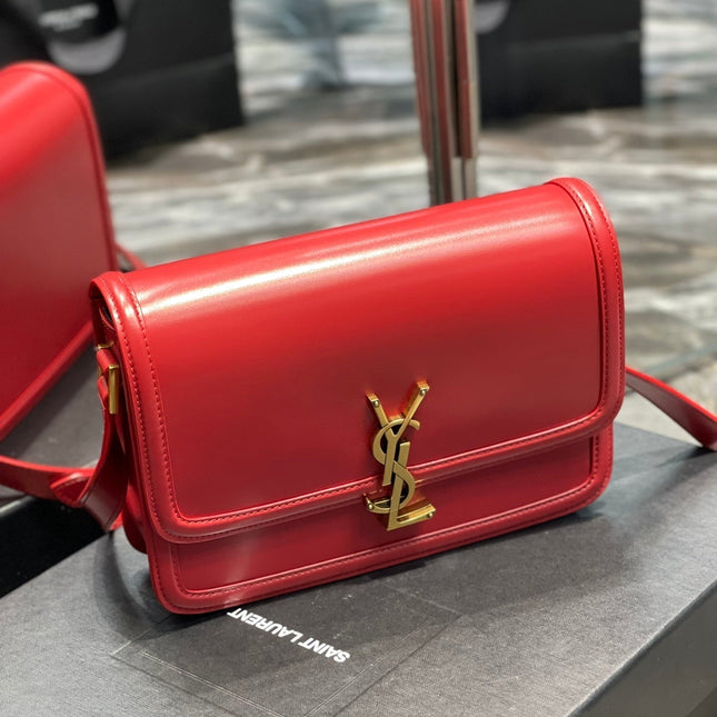 SOLFERINO MEDIUM 23 RED CALFSKIN GOLD HARDWARE