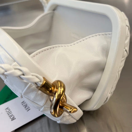 KNOT 20 IN WHITE LAMBSKIN WITH CHAIN