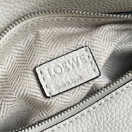 LOE MINI 18 PUZZLE BAG IN WHITE CALFSKIN