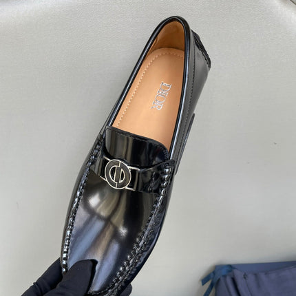 CD JUAL ICON BUCKLE LOAFER BLACK POLISHED CALFSKIN