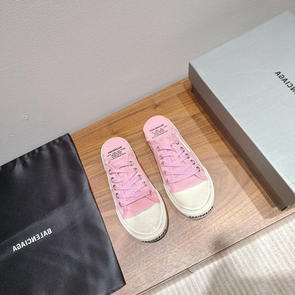 BALENCIAGA 25S SPORT CLOGS IN PINK CANVAS