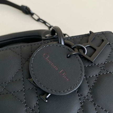 D-JOY BAG 22 IN BLACK LAMBSKIN