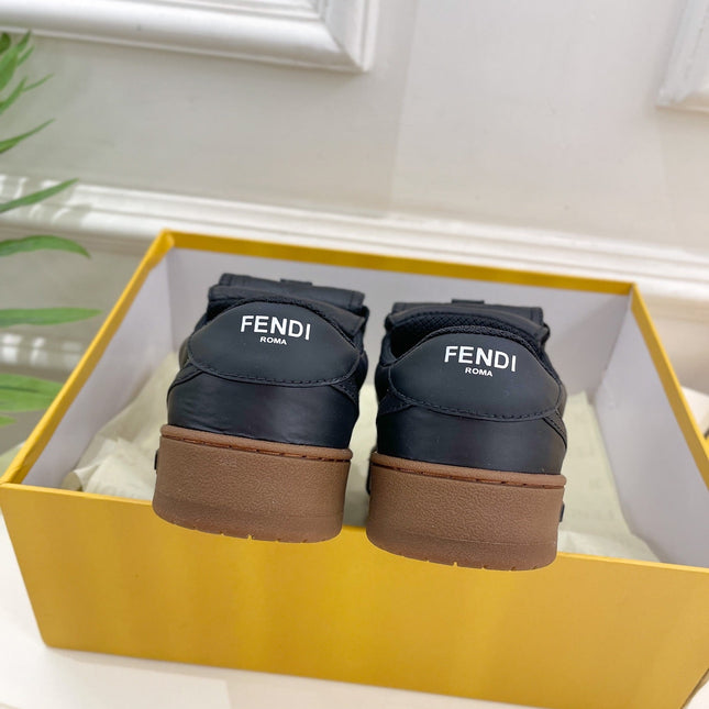FENDI TRAINER SNEAKER IN BLACK LAMBSKIN