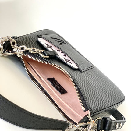 MARELLINI 19 BLACK EPI GRAINED LEATHER