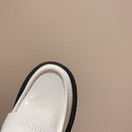 BALENCIAGA 25S LOAFERS IN WHITE CALFSKIN
