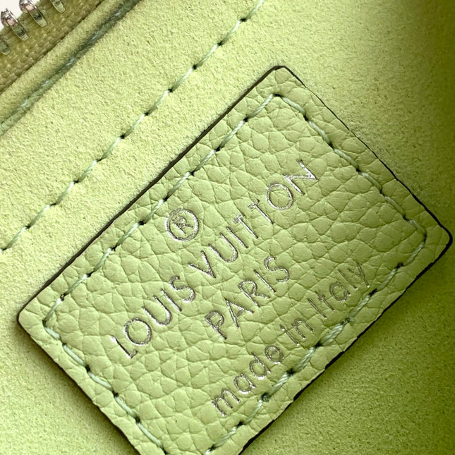 MARELLINI 19 LIGHT GREEN EPI GRAINED LEATHER