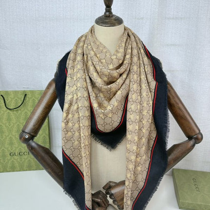 GUCCI 25S SCARF 140 IN CASHMERE 740368