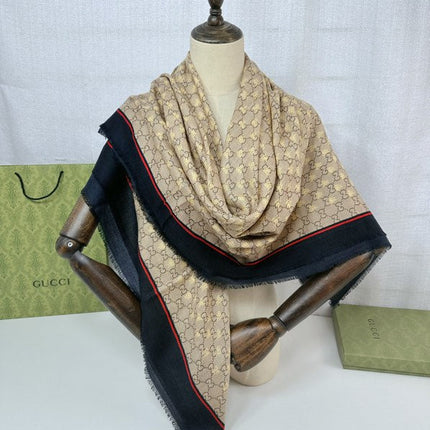 GUCCI 25S SCARF 140 IN CASHMERE 740368