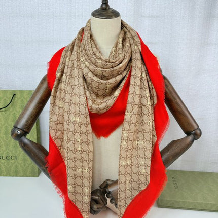 GUCCI 25S SCARF 140 IN CASHMERE 740367