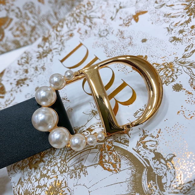 DIOR 25S BELT 30 MM IN BLACK CALFSKIN 586583