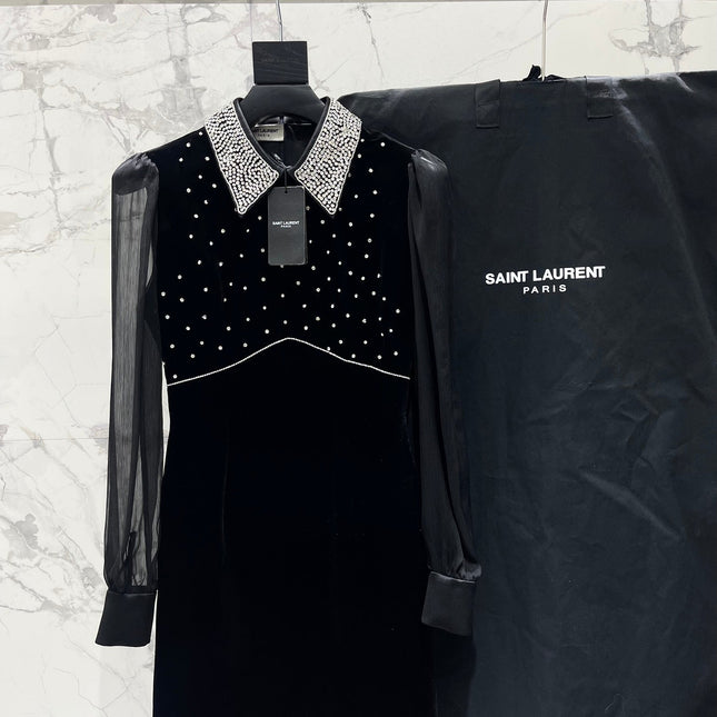YSL 25S DRESS WITH BEADED DETAILS STYLE 61