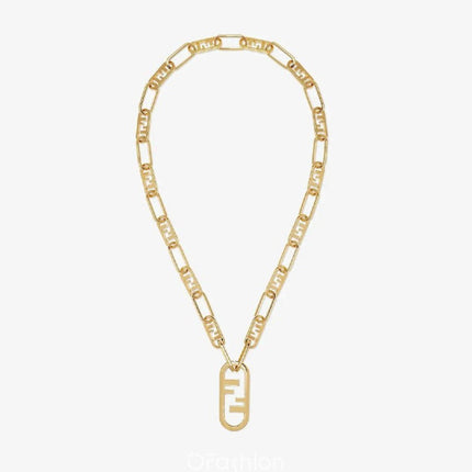 FF LOGO MOTIF GOLD NECKLACE