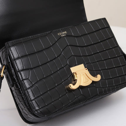 TRIOMPHE TEEN 18 BLACK ALLIGATOR SKIN