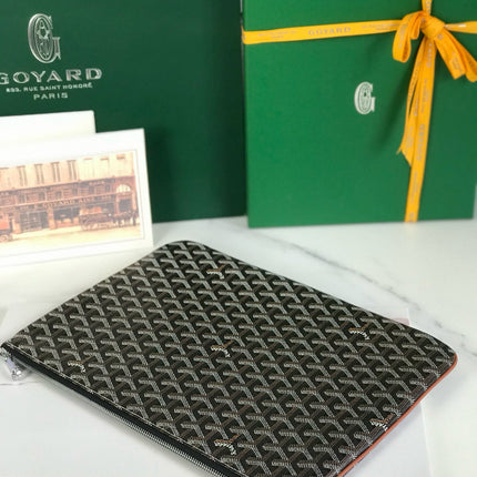 SENAT POCHETTE IN BLACK GOYARDINE CANVAS