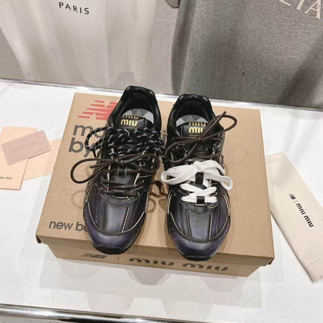 NBxMIU SNEAKER 530 IN BLACK CALFSKIN