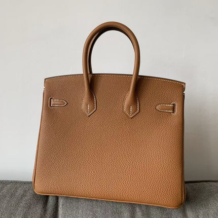 HM BIRKIN 35CM BAG BROWN CALFSKIN SILVER HARDWARE