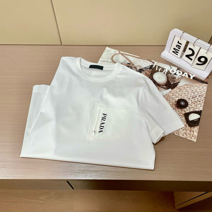 PRADA T-SHIRT WHITE COTTON 742153